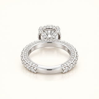 ISLA – 4 Carat Round LGD Ring in 14K White Gold