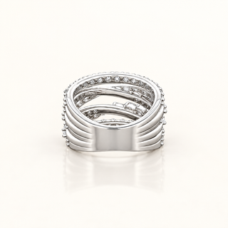 AURORA - 2 Carat Mixed Fancy LGD Ring in 14K White Gold
