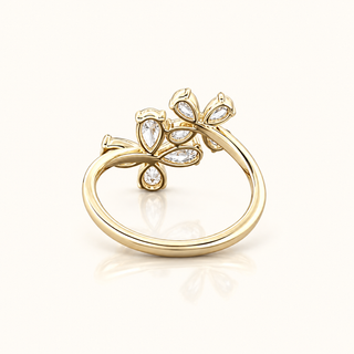 VIVIENNE - 1 Carat Pear LGD Ring in 14K Yellow Gold