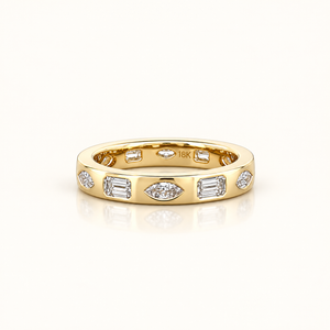 JANAE — 1.44ct Marquise & Emerald Lab-Grown Diamond Eternity Band