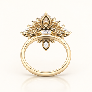 JANISE – 4 Carat Cushion LGD Ring in 14K Yellow Gold