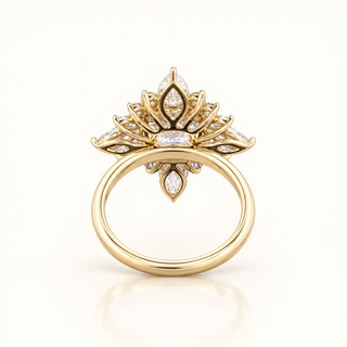 JANISE – 4 Carat Cushion LGD Ring in 14K Yellow Gold