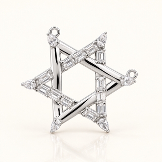 JAYNA – 2.5 Carat Star Pave LGD Pendant in Silver 925