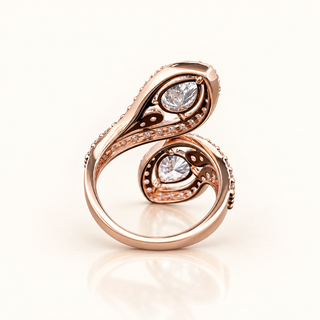 JAYDEN – 3.5 Carat Pear LGD Ring in 10K Rose Gold