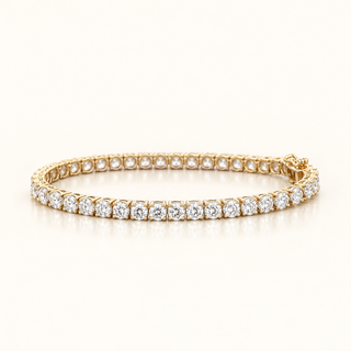 JEANETTE – 8.5 Carat Classic Tennis LGD Bracelet in 14K Yellow Gold