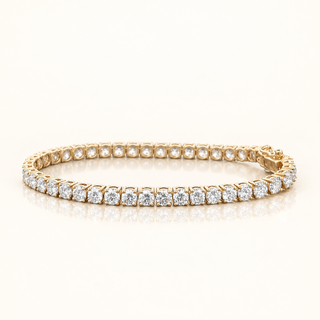 JEANETTE – 8.5 Carat Classic Tennis LGD Bracelet in 14K Yellow Gold