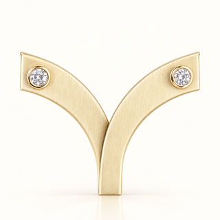 JOCELYN – 2 Carat Round LGD Earrings in 14K Yellow Gold
