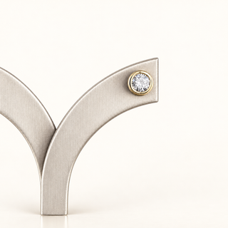 JOCELYN – 2 Carat Round LGD Earrings in 14K Yellow Gold
