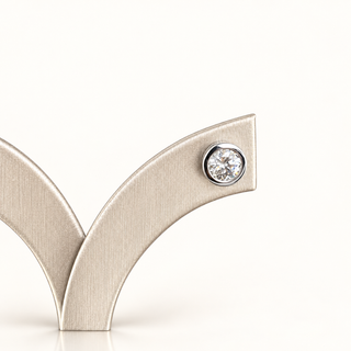 JOLENE – 2 Carat Round LGD Earrings in 14K White Gold