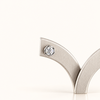 JOLENE – 2 Carat Round LGD Earrings in 14K White Gold
