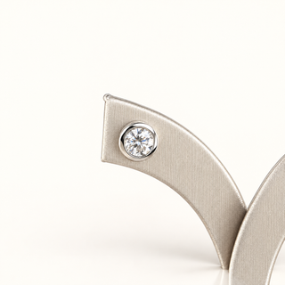 JOLENE – 2 Carat Round LGD Earrings in 14K White Gold