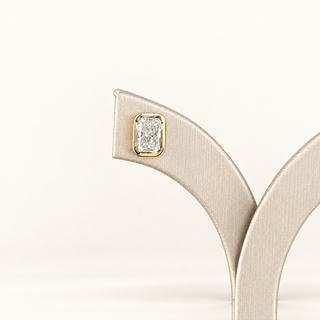 JONATHAN – 2 Carat Radiant LGD Earrings in 14K Yellow Gold