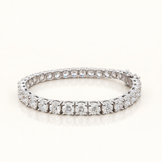 KALEB – 18 Carat Round Tennis Lab Grown CVD Diamond Bracelet in 14K White Gold