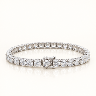 KALEB – 18 Carat Round Tennis Lab Grown CVD Diamond Bracelet in 14K White Gold