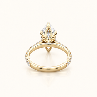 KARA – 2.5 Carat Marquise Solitaire LGD Ring in 14K Yellow Gold
